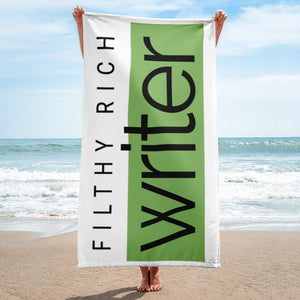 Filthy Rich Writer Beach Towel - Original Logo