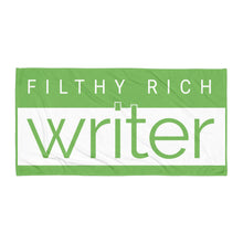 Load image into Gallery viewer, Filthy Rich Writer Beach Towel - Green
